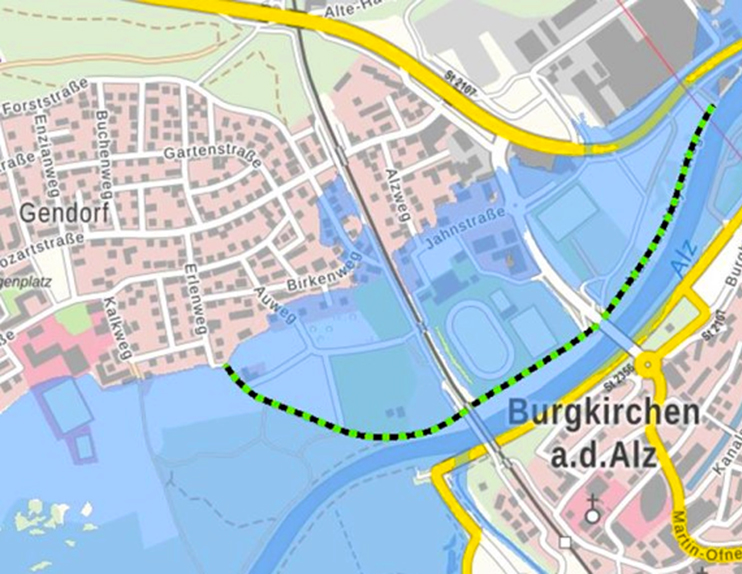 Link führt zur Seite Hochwasserschutz Gendorf